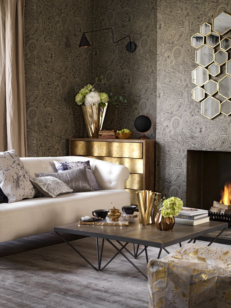 Stunning Living Rooms With Gold Accents | Dezign Lover Blog